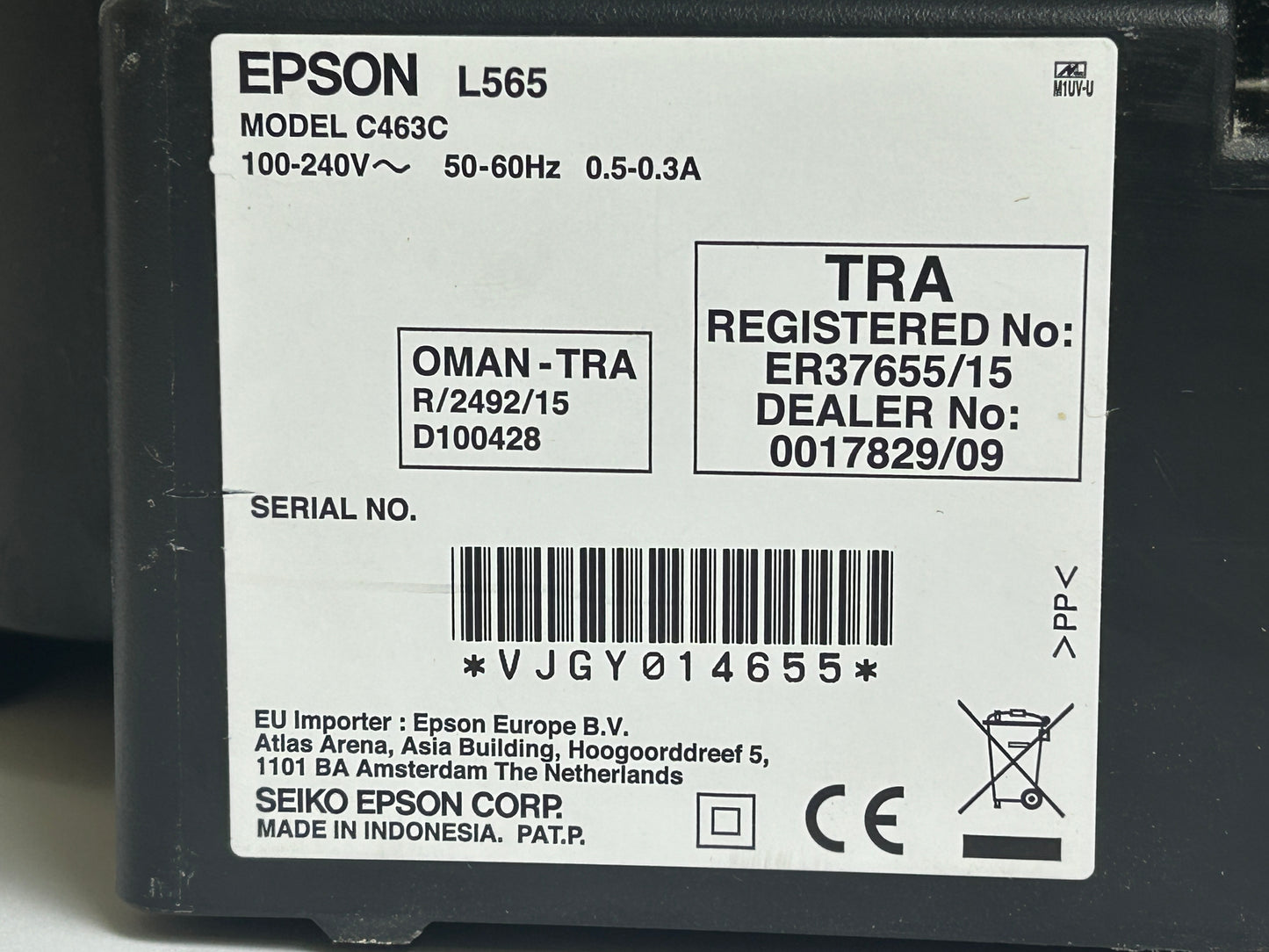 IMPRIMANTE MULTIFONCTION COULEUR 4EN1 À RÉSERVOIR INTÉGRÉ EPSON L565
