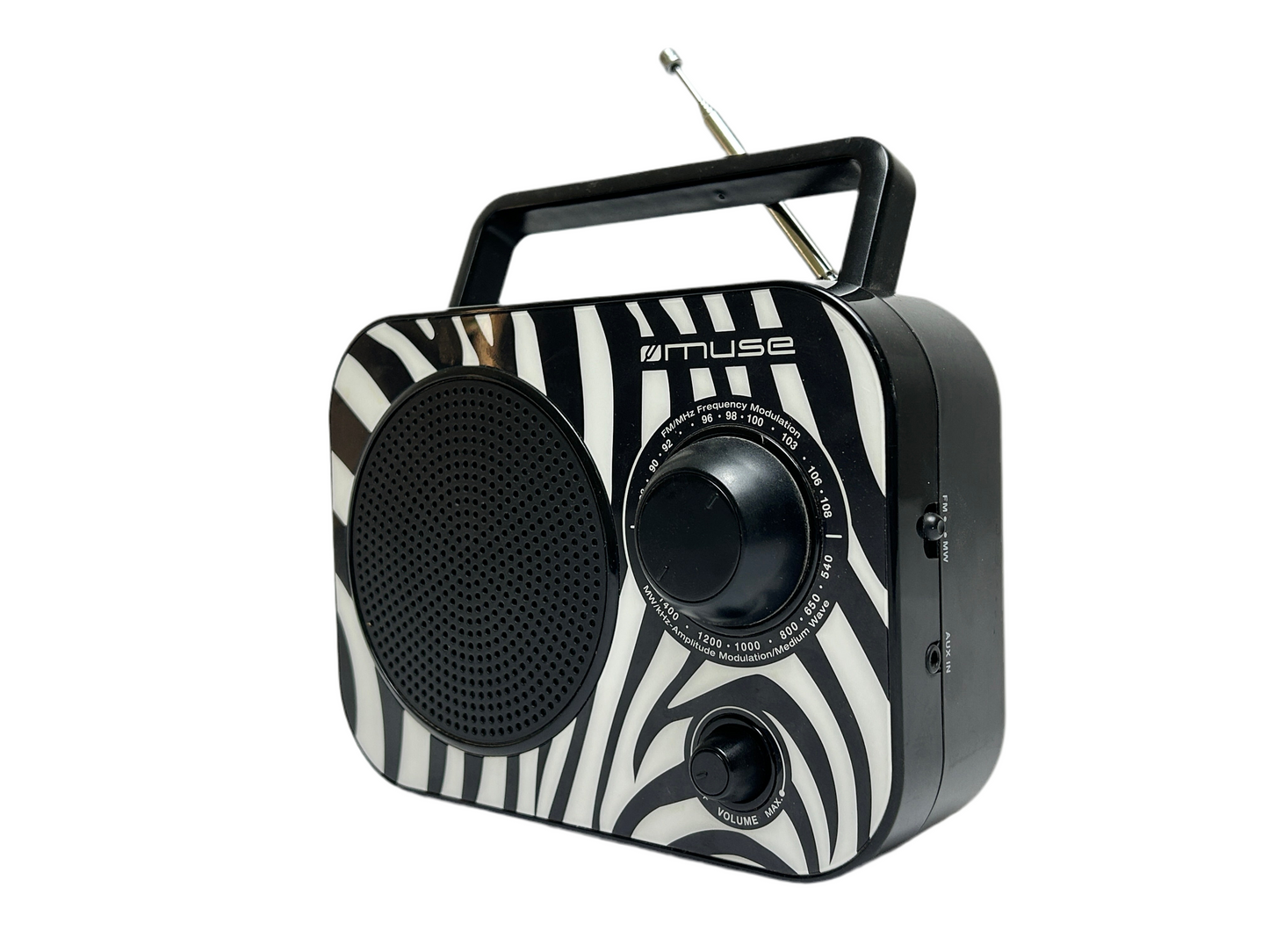 Radio portable Muse – Design zèbre FM/AM