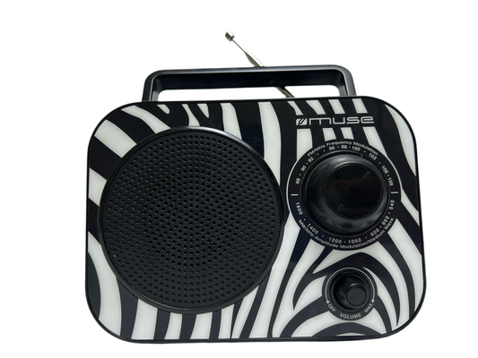 Radio portable Muse – Design zèbre FM/AM